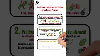 Miniature : Les 3 Règles d'or que les Riches Suivent Avant d’Investir #short #finance #argent #investir