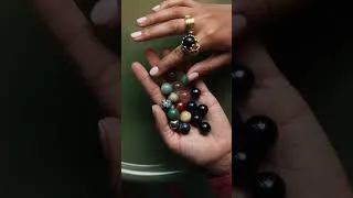 Miniature : Gilbert Albert Ring | 18k Yellow Gold with 18 Interchangeable Pearls | Castafiore