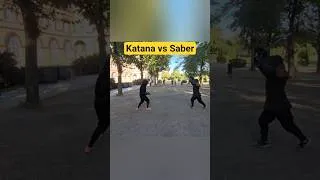 Miniature : Katana vs Saber : jodan no kamae #gekkiken #martialarts #combat #historicalfencing #kendo #kenjutsu