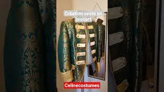Miniature : Création d'une veste en joli brocart vert et dorure !#costume #couture #surmesure #costumedesign