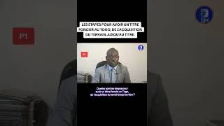 Miniature : Comment avoir un titre foncier au Togo ? #breakingnews #titrefoncier #news