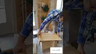 Miniature : Pose de l'isolation polyuréthane plancher et toit de nos chalets en bois