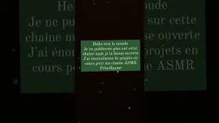 Miniature : nouvelle chaîne asmr