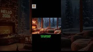 Miniature : ⛄🔥 CHALET COSY Nouvel An 2026 | Feu de Cheminée & Jazz Relaxant avec Neige#shorts
