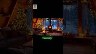 Miniature : ⛄🔥 CHALET COSY Neige 4k - Feu de Cheminée & Jazz Relaxant | Ambiance Hiver pour Dormir#shorts