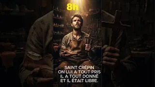 Miniature : SAINT CRÉPINON LUI A TOUT PRISIL A TOUT DONNÉET IL ÉTAIT LIBRE. l'éveil par la prière