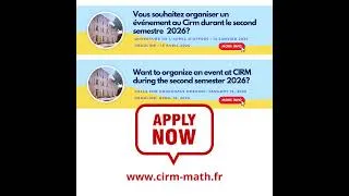 Miniature : New call for proposals to organize an event at CIRM
