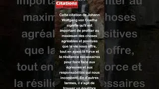 Miniature : Johann Wolfgang von Goethe - Jouis de ce que tu peux, supporte ce que tu dois. #shorts