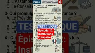 Miniature : Quiz Test civique , Épisode 12: Institutions françaises.