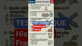 Miniature : Quiz Test civique | Épisode 11: Histoire de France.