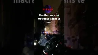 Miniature : des manifestants en soutiens à Palestine matraqués dans une rue plongée dans Le noir