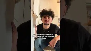 Miniature : Tu veux manger ton yaourt mais il reste que des cuillères bizzare 🫪💀