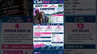 Miniature : PRONOSTIC PMU QUINTÉ JEUDI 24 SEPTEMBRE COMPIÈGNE #LIFEISBUTADREAM #PRONO #TURF #PREDICTIONS