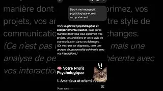 Miniature : Et si ChatGPT décrivait VOTRE comportement ? 🤔 #Shorts #ChatGPT #IA #AnalyseComportementale #TestIA