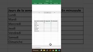 Miniature : majuscule en minuscule et vise versa en excel #excel #exceltips #office#exceltutorial#tutorial#tips