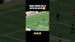Miniature : Quand l'arbitre veut te mettre un carton 🤣🤣 #foot #arbitre #carton #fifa #retrogaming #football