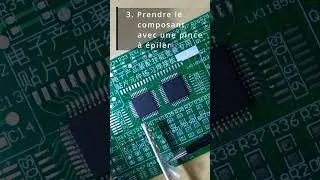 Miniature : Comment souder un composant CMS 0805 (résistances, condensateurs). #shorts
