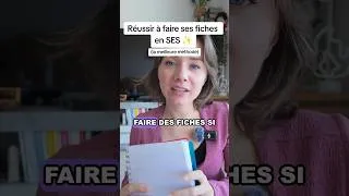 Miniature : LA méthode pour faire de BONNES fiches de révision en SES ✨ #ses #bac #fichederevision #lycee