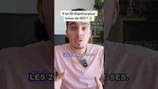 Miniature : 9 ou 12 chapitres pour le bac de SES ? La réponse ⚠️#SES #lycee #bac #chapitres #speses