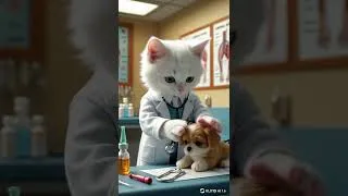 Miniature : Chat Vétérinaire 👨‍⚕️🐱 | Il Soigne un Chien Trop Mignon