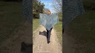 Miniature : Châle au crochet facile avec 2 rangs de répétition #crochet #shawl #shawltutorial