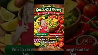Miniature : 🇫🇷Guacamole rapide 🇭🇺 Gyors avokádó guacamole #recette #recept