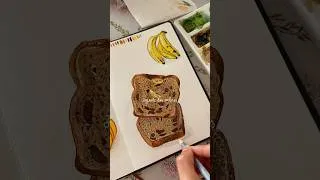Miniature : 🖌️Peignez avec moi un banana bread au chocolat!🍌