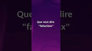 Miniature : Que veut dire Fallacieux #quiz #apprendrelefrancais #français #vocabulaire #fruits #légumes