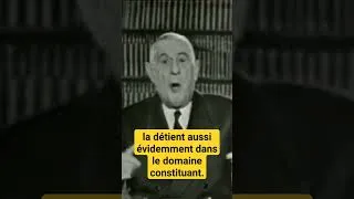 Miniature : De Gaulle : "le peuple a le pouvoir constituant" [vrai extrait]