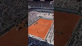 Miniature : Alcaraz vs Sinner in Roland Garros (Court level view) #tennis