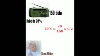 Miniature : Egzèsis sou pousantaj #maths #education #fonction