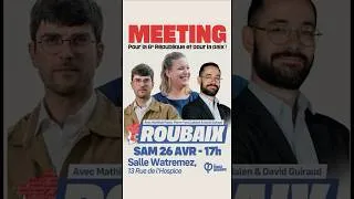 Miniature : Rendez vous avec David Guiraud au Meeting pour la 6e République et pour la Paix !