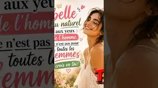 Miniature : Belle au naturel aux yeux de l'homme… Crois en toi ! #pourtoi #citation #psychologie #pov #fyp #amor