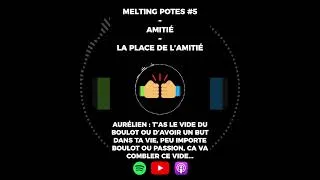 Miniature : La place de l'amitié selon Aurélien #amitié #podcast #meltingpotes