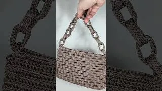 Miniature : Petit sac crochet anse maillons #crochet #crochetbag #saccrochet