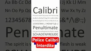 Miniature : La police Calibri 🚫 interdite par l'Administration américaine