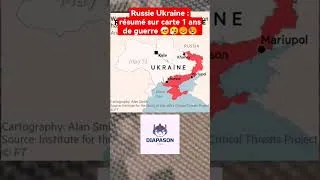 Miniature : Ukraine vs Russie: résumé sur carte 1 ans de guerre#ukrainewar
