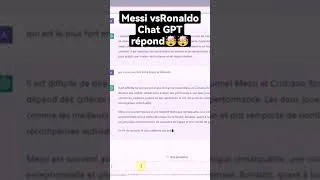 Miniature : MESSI VS RONALDO CHAT GPT RÉPOND #tutorial #chatgpt #messi #ronaldo