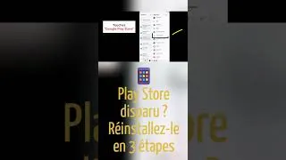 Miniature : 📱 Play Store disparu ? Réinstallez-le en 3 étapes (même sans root) #android #astuce #androidhacks