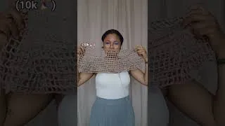 Miniature : t-shirt crochet filet top down épaule en selle #wipwednesday #filetcrochet #topdown #crochet