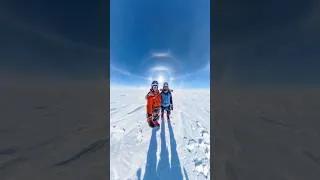 Miniature : The Coldest Fireworks on Earth ❄️ Antarctic Ice Halo Explained #shorts