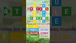 Miniature : CFJJL Section Nîmoise - 4 mots de 6 lettres à trouver #puzzle #jeu #anagrammes #games #media #jeux