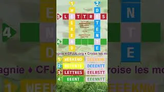 Miniature : CFJJL Section Nîmoise - 4 mots de 7 lettres à trouver #puzzle #jeu #anagrammes #games #media #jeux