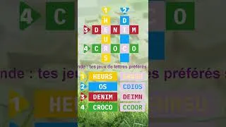 Miniature : CFJJL Section Nîmoise - 4 mots de 5 lettres à trouver #puzzle #jeu #anagrammes #games #media #jeux