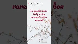 Miniature : Le #questionnaire #esg qui tombe au mauvais moment pour les #PME