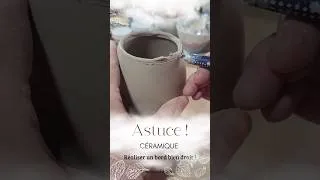 Miniature : Réaliser un bord bien droit !#astuce #astuceceramique #dyceramique #tutorial #tutoceramique