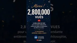 Miniature : ✨ 2 800 000 VUES POUR LA PHILOSOPHIE ! ✨