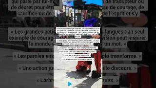 Miniature : « Une action juste vaut mieux que mille discours. »