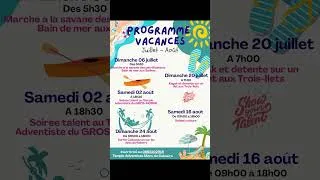 Miniature : PLANNING VACANCES JA 2025 #vacances #advent #advent972