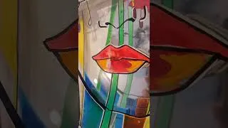 Miniature : Œuvre réalisée en peinture inversée sur plexiglas Ce procédé crée une profondeur #art